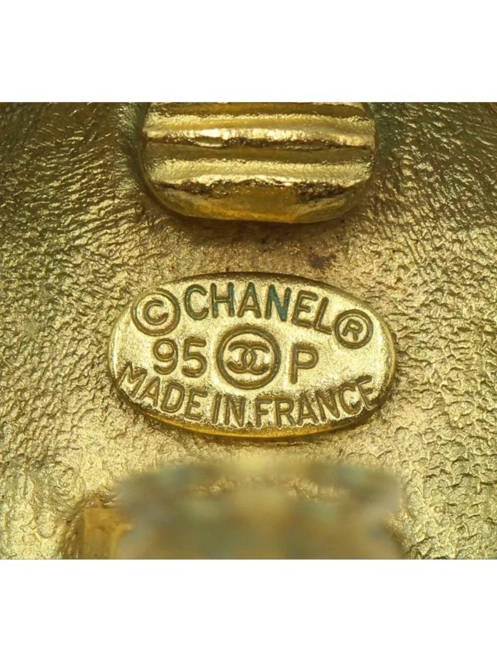 Chanel CC Logo Round Earrings
